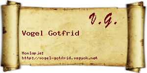 Vogel Gotfrid névjegykártya